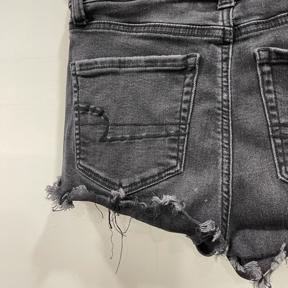 American Eagle High Rise Shortie Denim Short Black - Picture 7 of 9